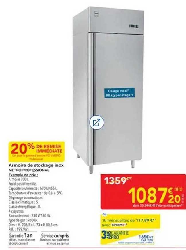 Armoire de stockage inox METRO PROFESSIONAL