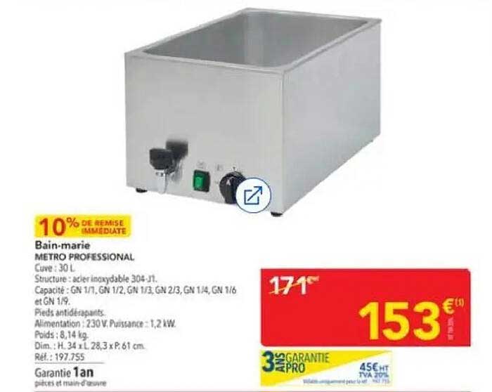 Bain-marie METRO PROFESSIONAL