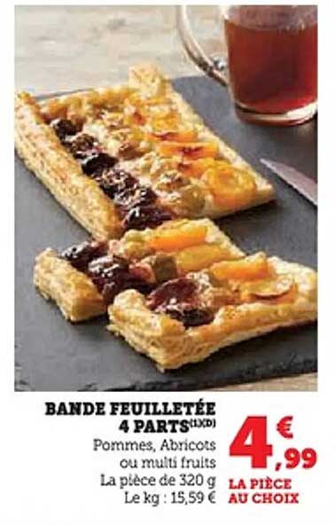 BANDE FEUILLETÉE 4 PARTS