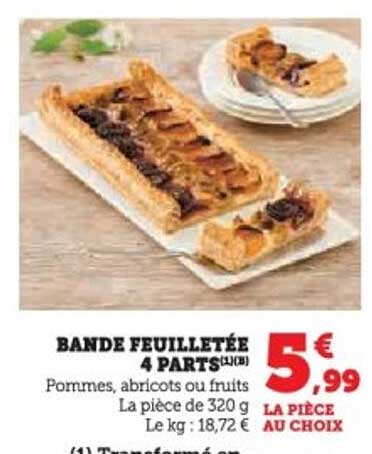 BANDE FEUILLETÉE 4 PARTS