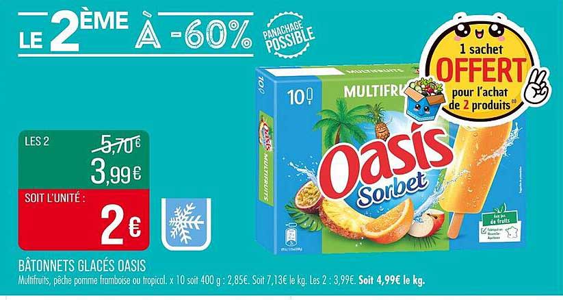BÂTONNETS GLACÉS OASIS