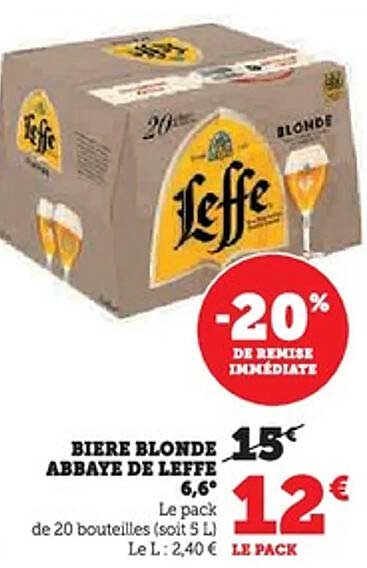 BIERE BLONDE ABBAYE DE LEFFE 6,6°