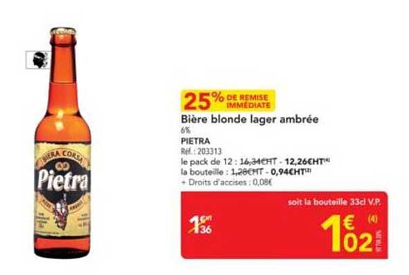 Bière blonde lager ambrée
