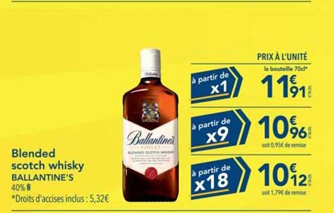 Blended scotch whisky BALLANTINE'S 40%