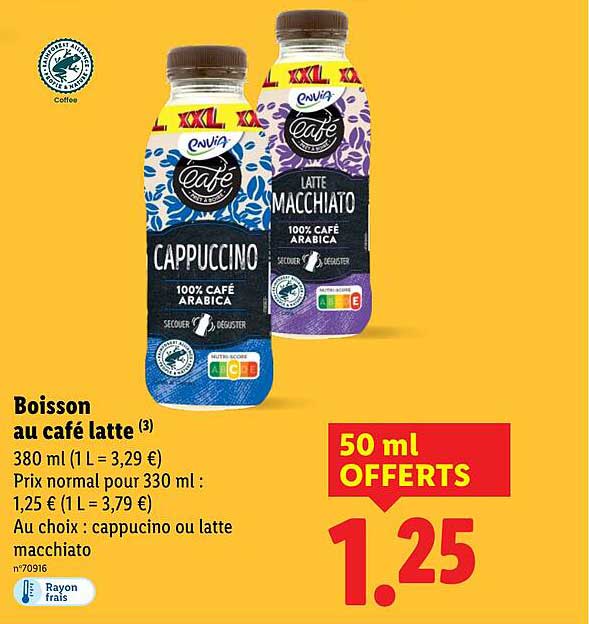 Boisson au café latte
