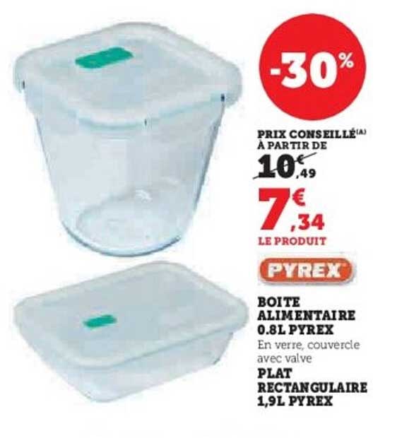 BOÎTE ALIMENTAIRE 0.8L PYREX
