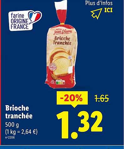 Brioche tranchée
