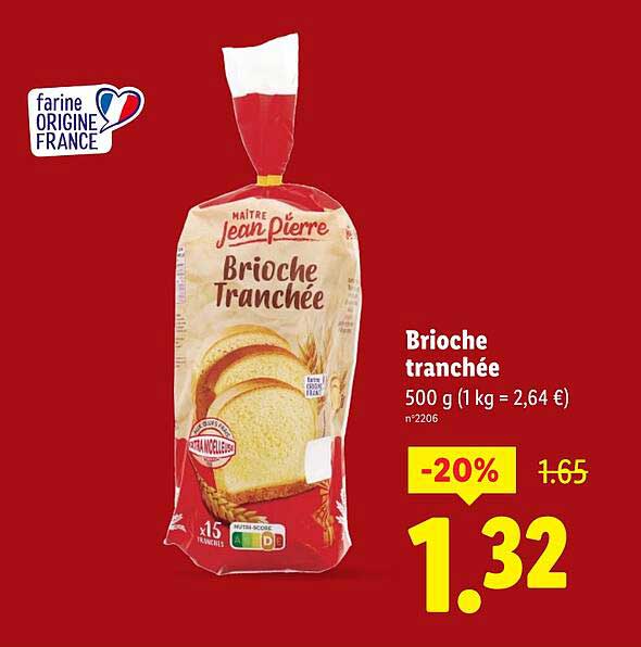 Brioche tranchée