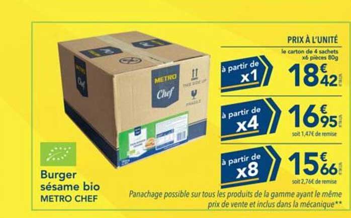 Burger sésame bio METRO CHEF