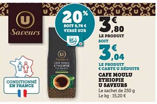 CAFÉ MOULU ÉTHIOPIE U SAVEURS