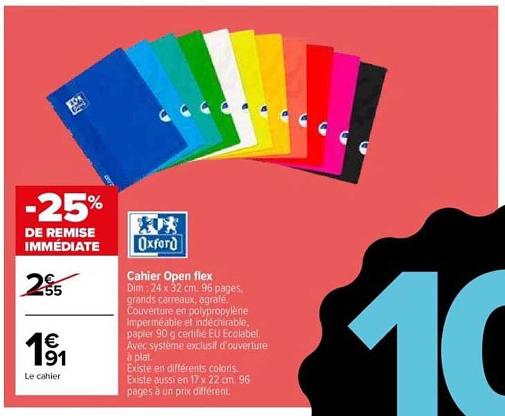 Cahier Open flex