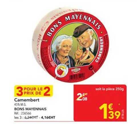Camembert 45% M.G. BONS MAYENNAIS
