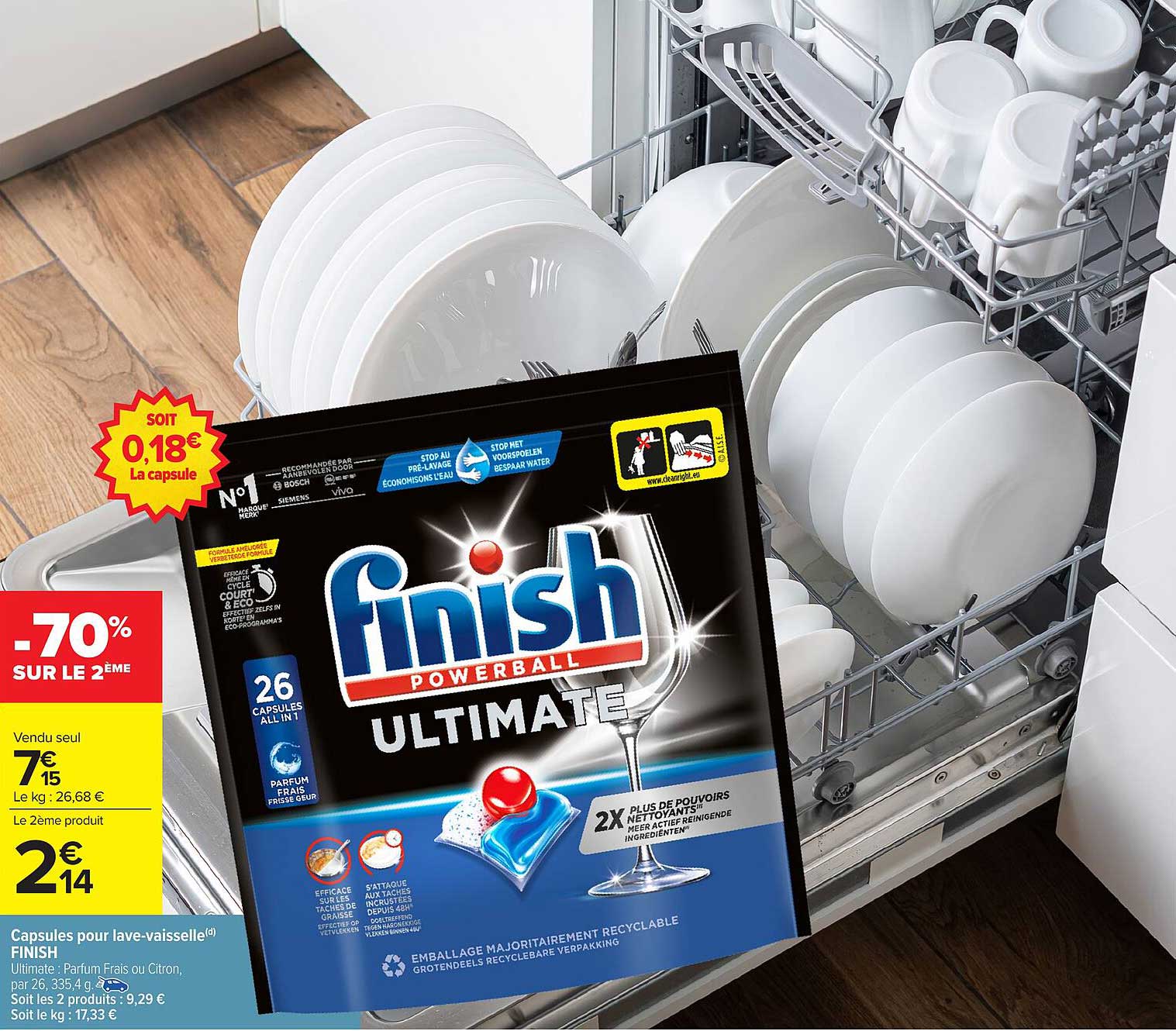 Capsules pour lave-vaisselle® FINISH Ultimate