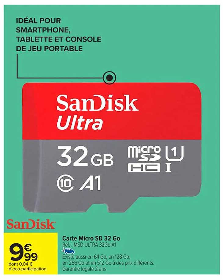 Carte Micro SD 32 Go