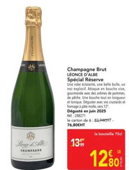 Champagne Brut LÉONCE D'ALBE Spécial Réserve