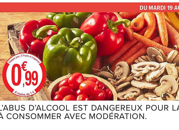 Chaque jour, 5 Fruits et Légumes à 0,99 €