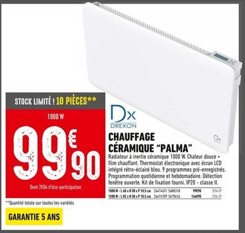 CHAUFFAGE CÉRAMIQUE "PALMA"