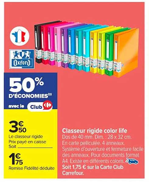 Classeur rigide color life