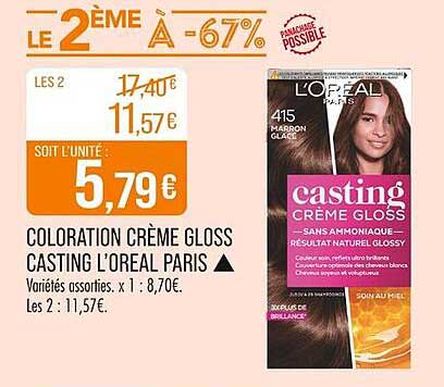 COLORATION CRÈME GLOSS CASTING L'OREAL PARIS