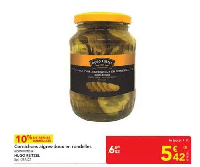 Cornichons aigres-doux en rondelles