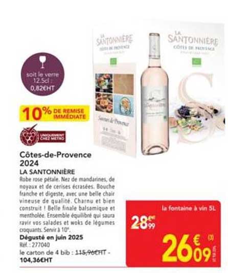 Côtes-de-Provence 2024 LA SANTONNIÈRE