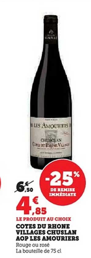 COTES DU RHONE VILLAGES CHUSLAN AOP LES AMOURIERS