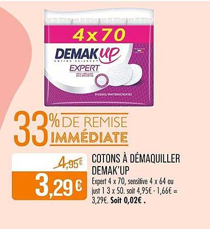 COTONS À DÉMAQUILLER DEMAK'UP