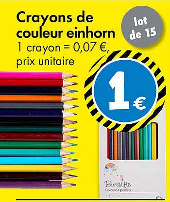 Crayons de couleur einhorn
