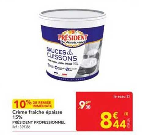 Crème fraîche épaisse 15%
