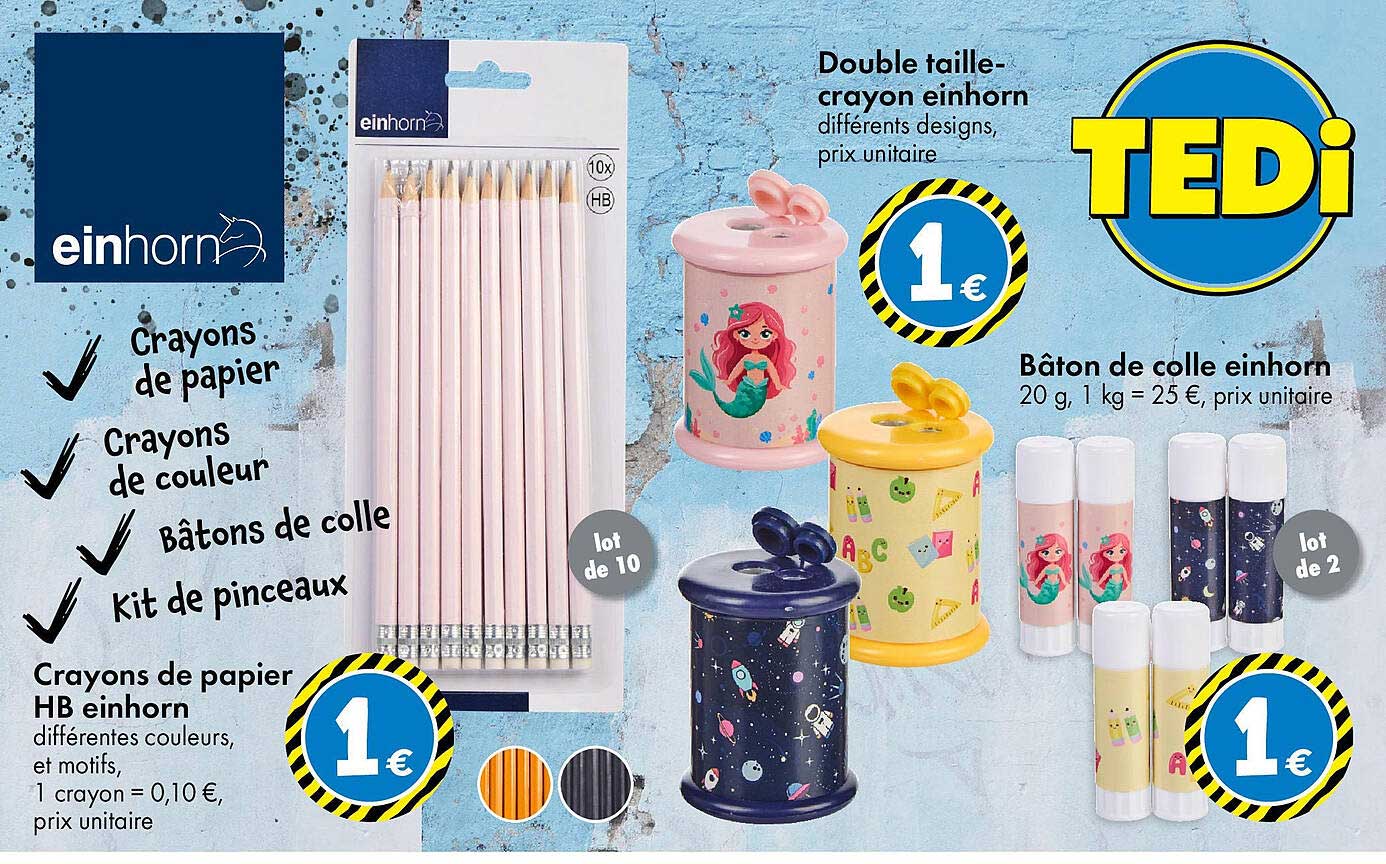 Double taille-crayon einhorn - 1 €