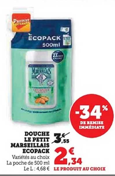 DOUCHE LE PETIT MARSEILLAIS ECOPACK