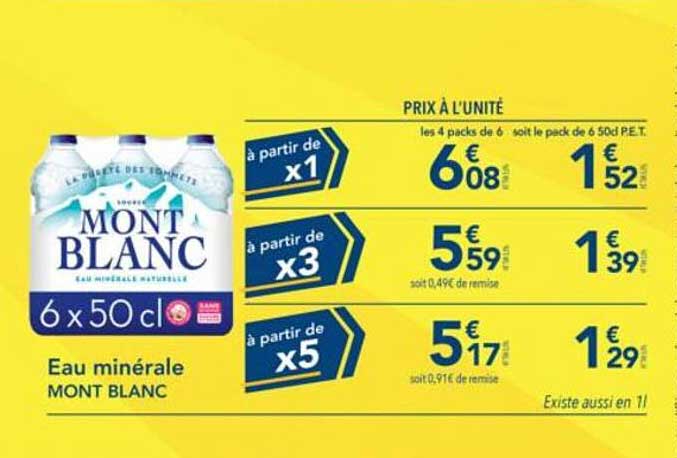 Eau minérale MONT BLANC