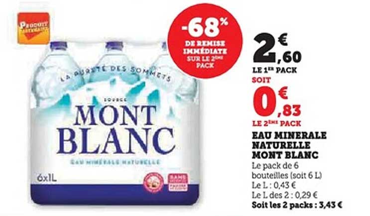 EAU MINERALE NATURELLE MONT BLANC
