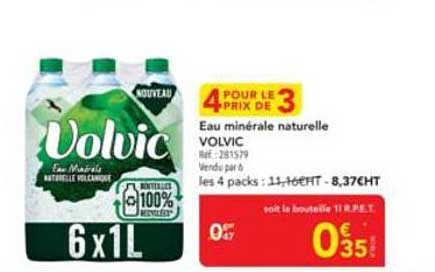 Eau minérale naturelle VOLVIC