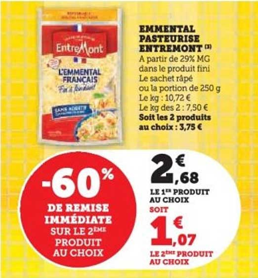 EMMENTAL PASTEURISE ENTREMONT