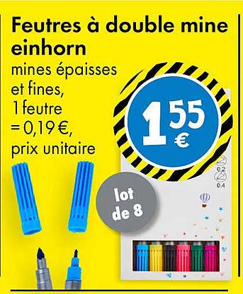 Feutres à double mine einhorn
