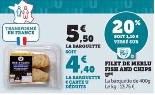 FILET DE MERLU FISH AND CHIPS U