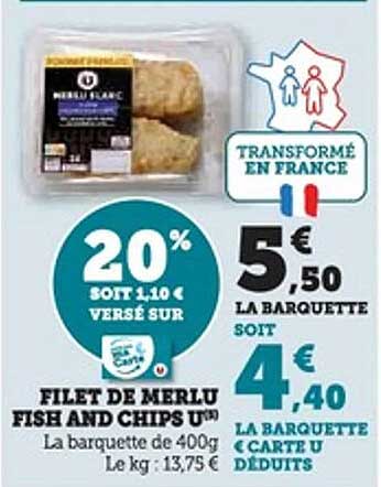 FILET DE MERLU FISH AND CHIPS U