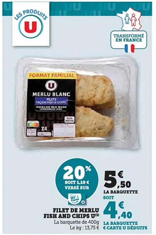 FILET DE MERLU FISH AND CHIPS U