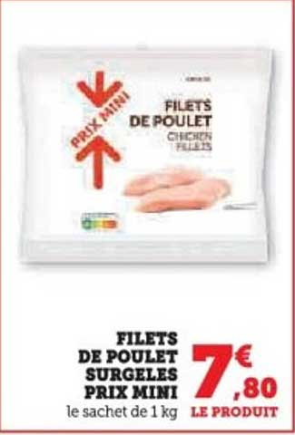 FILETS DE POULET SURGELÉS PRIX MINI