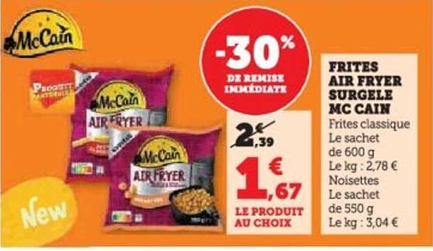 FRITES AIR FRYER SURGELE MC CAIN