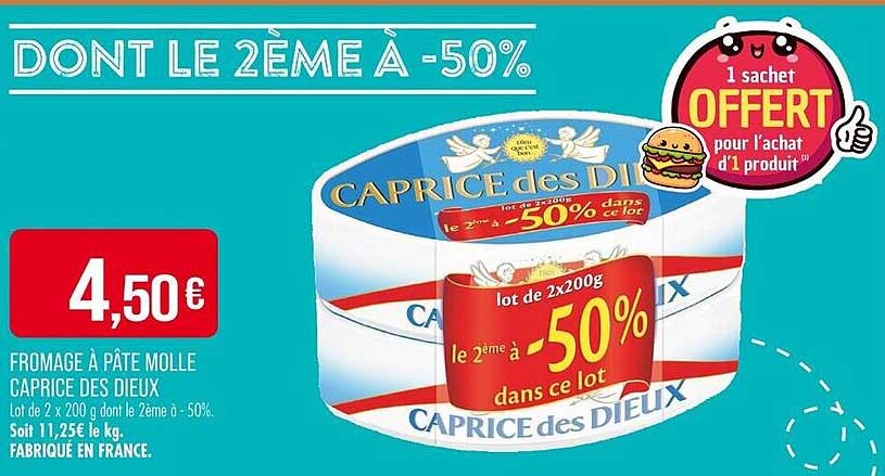 FROMAGE À PÂTE MOLLE CAPRICE DES DIEUX