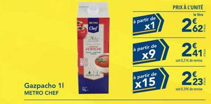 Gazpacho 1l METRO CHEF