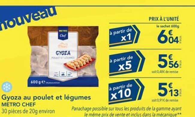 Gyoza au poulet et légumes