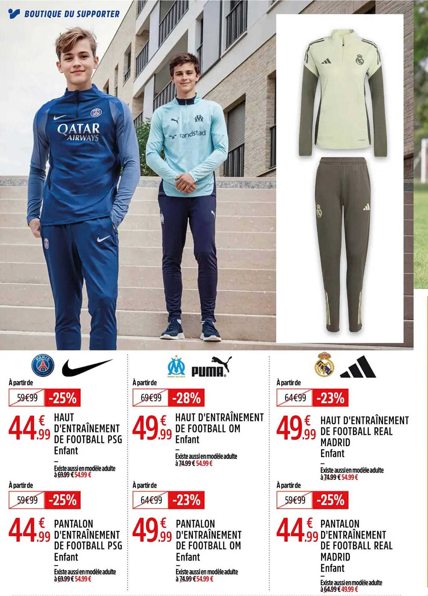 Haut d'entraînement de football PSG Enfant