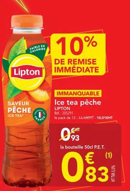 Ice tea pêche LIPTON