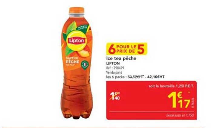 Ice tea pêche LIPTON