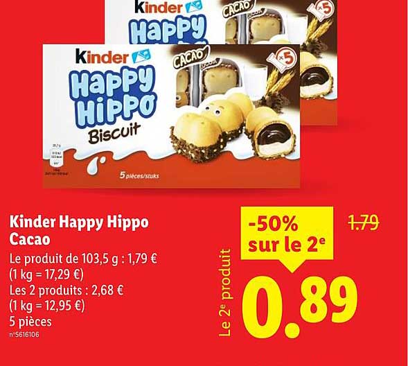 Kinder Happy Hippo Cacao