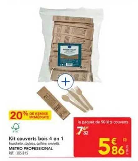 Kit couverts bois 4 en 1