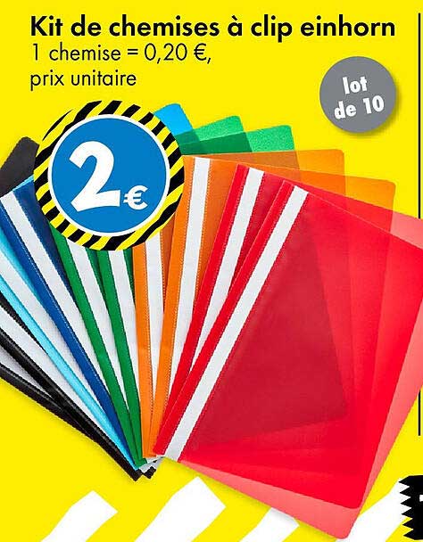 Kit de chemises à clip einhorn